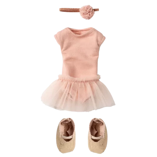Maileg Clothes for Size 2 - Ballet Suit and Skirt, Rose