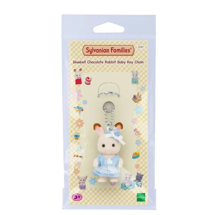 Sylvanian Families Keychain Chocolate Rabbit Baby Bluebell Dress - Image 4