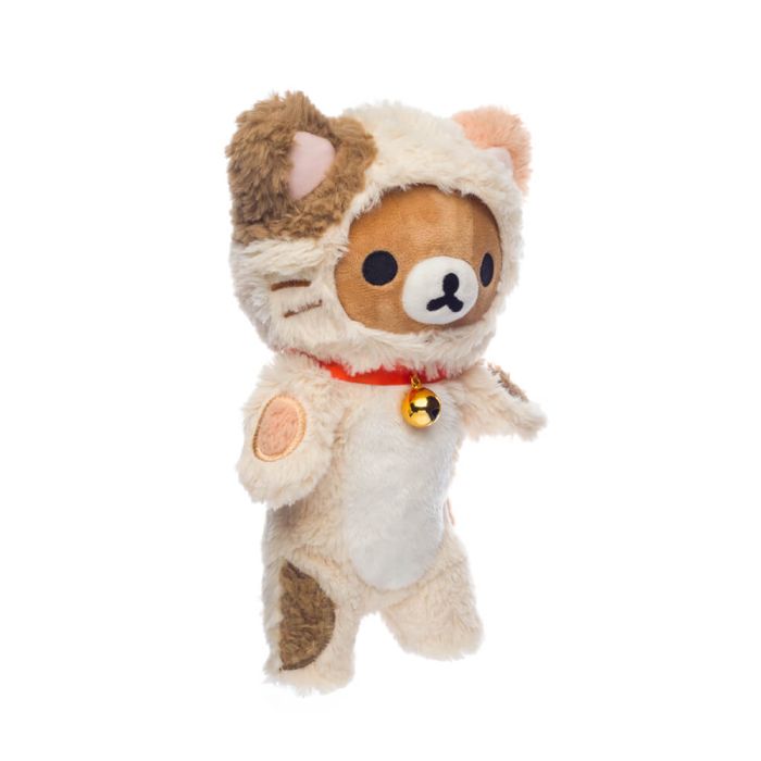 San-x Rilakkuma Huggable Calico Cat Plush Doll Small - Image 3