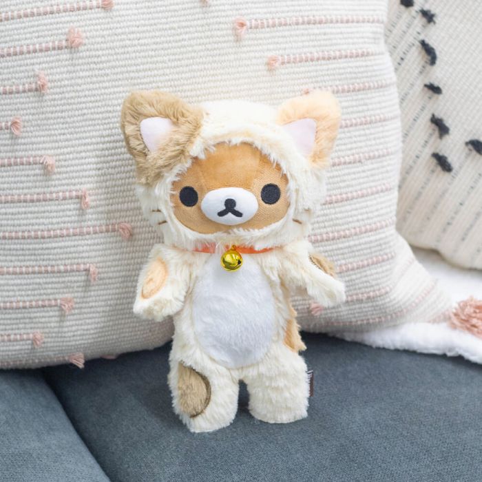 San-x Rilakkuma Huggable Calico Cat Plush Doll Small - Image 7