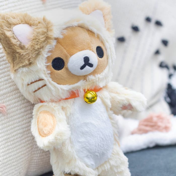 San-x Rilakkuma Huggable Calico Cat Plush Doll Small - Image 8