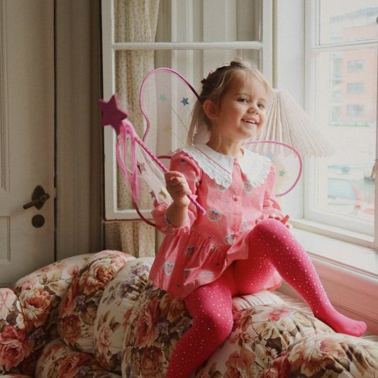Konges Sljd Fairy Costume Rainbow Pink Evening Sand - Leo & Bella