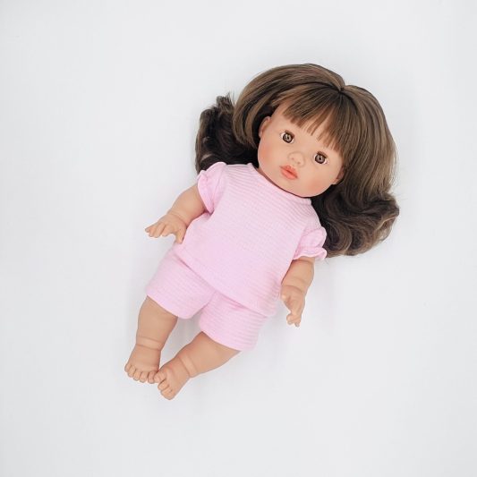 MC Pink Waffle Knit Doll Outfit Set