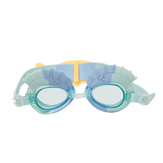 SUNNYLiFE Kids Swim Goggles Finn the Fish Aqua Blue