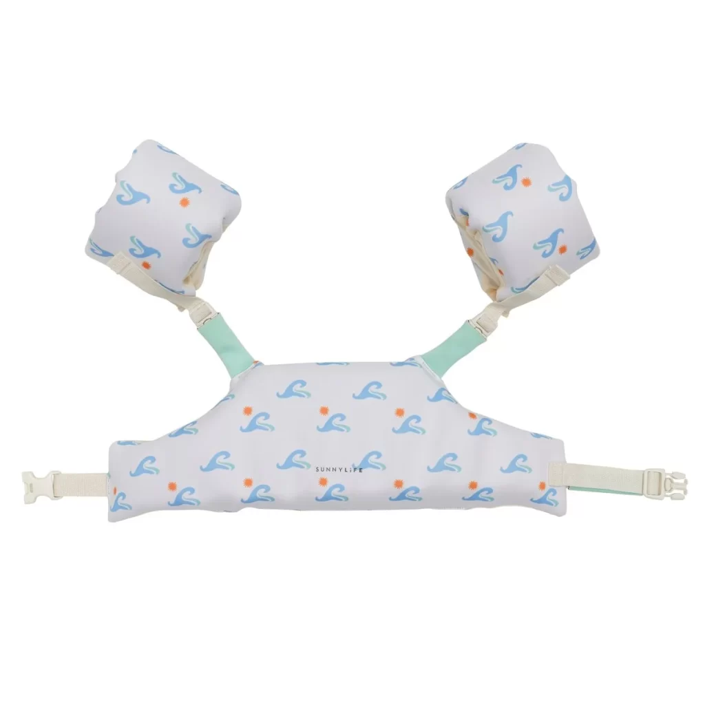 SUNNYLiFE Kids Floatie Jacket 3-6 Sammy the Seagull Blue Wave - Image 4