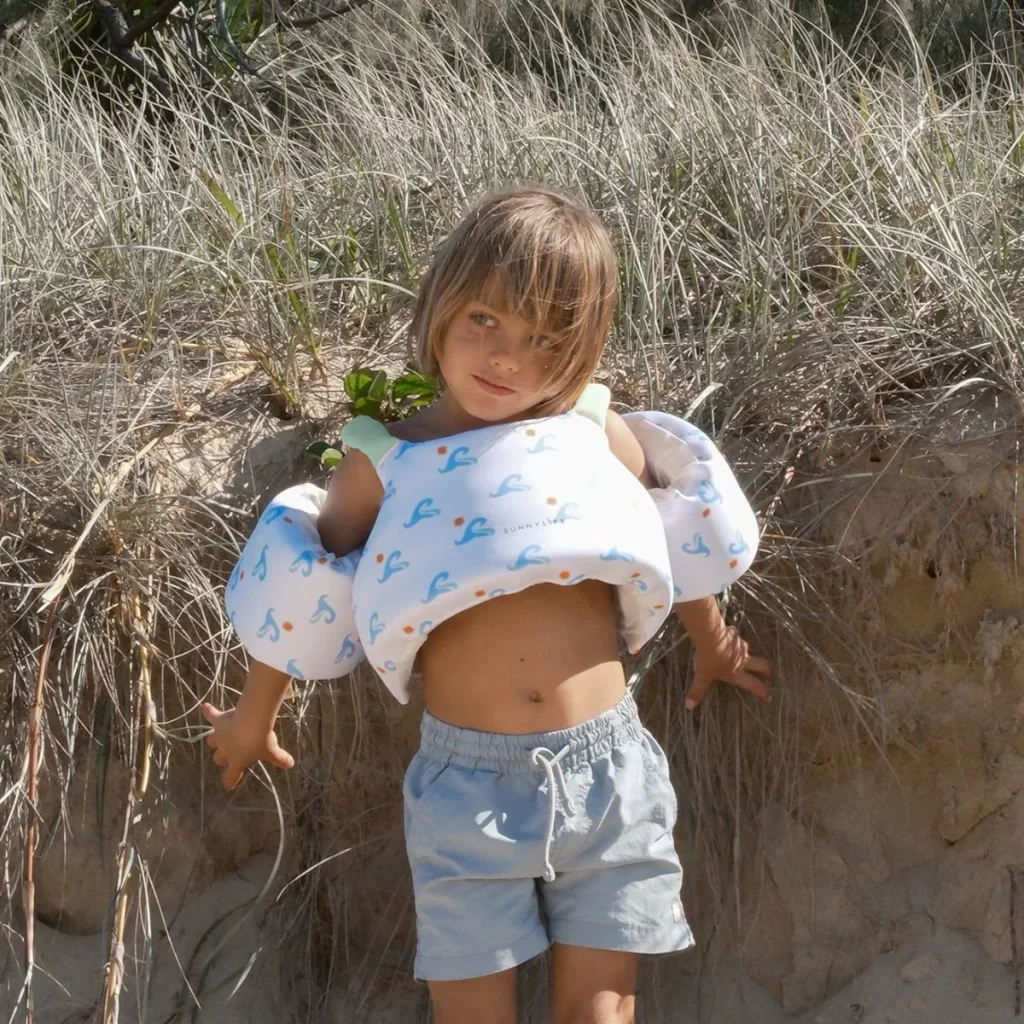 SUNNYLiFE Kids Floatie Jacket 3-6 Sammy the Seagull Blue Wave - Image 2