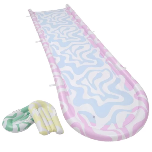 SUNNYLiFE Slip, Slide and Body Board Set Poolside Sorbet Wave