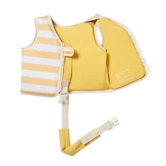 SUNNYLiFE Kids Swim Vest Sammy the Seagull Mustard Stripe 1-2Y