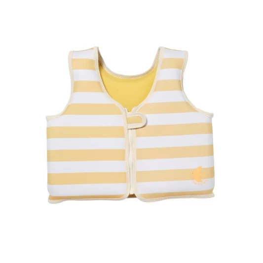 SUNNYLiFE Kids Swim Vest Sammy the Seagull Mustard Stripe 3-6Y