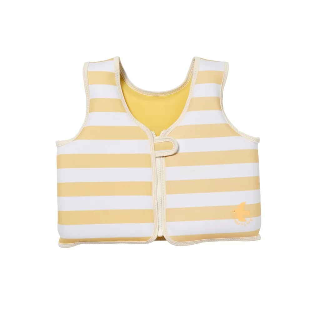 SUNNYLiFE Kids Swim Vest Sammy the Seagull Mustard Stripe 3-6Y