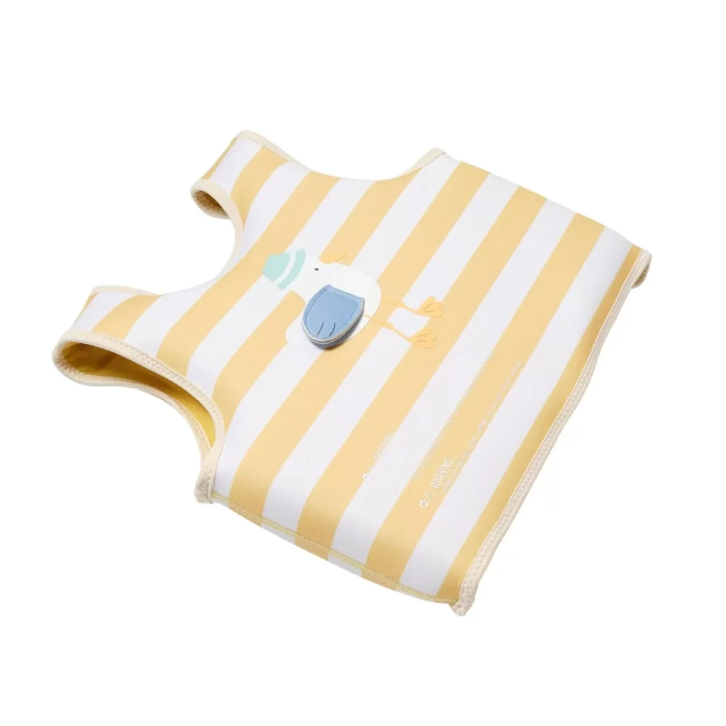 SUNNYLiFE Kids Swim Vest Sammy the Seagull Mustard Stripe 3-6Y - Image 8
