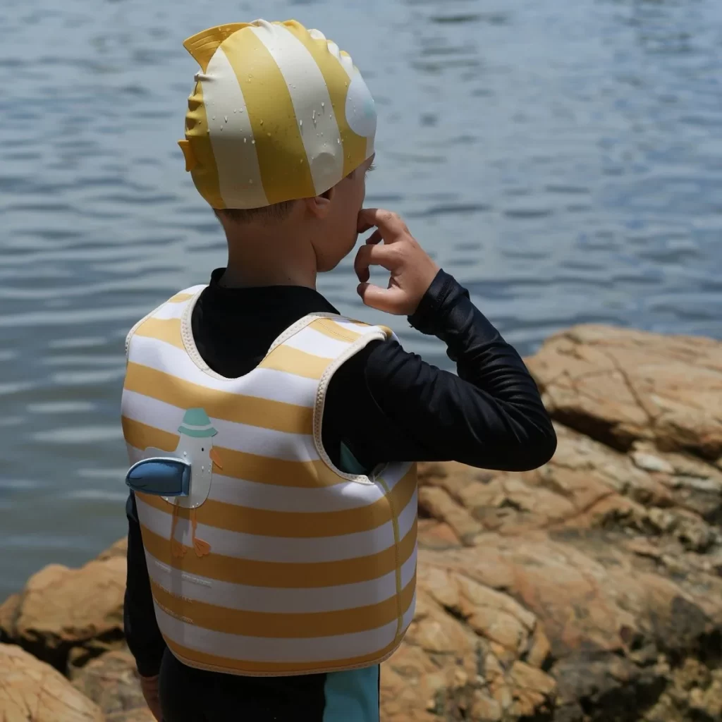 SUNNYLiFE Kids Swim Vest Sammy the Seagull Mustard Stripe 3-6Y - Image 6