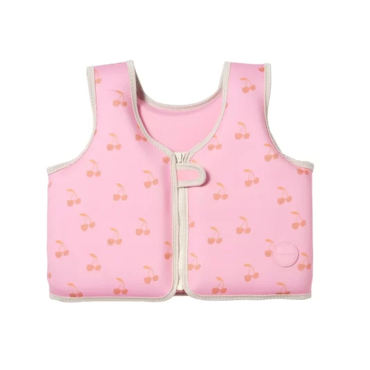 SUNNYLiFE Kids Swim Vest Cotton Candy Cherry 3-6Y