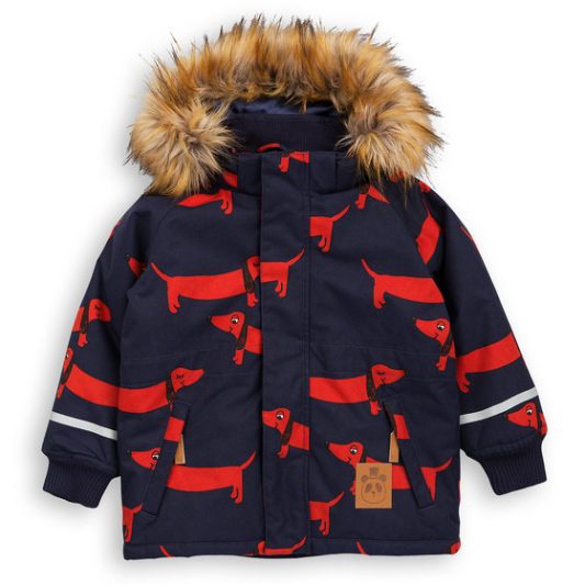 Mini Rodini K2 Winter Parka Dog Navy Size 7-9 (128/134)