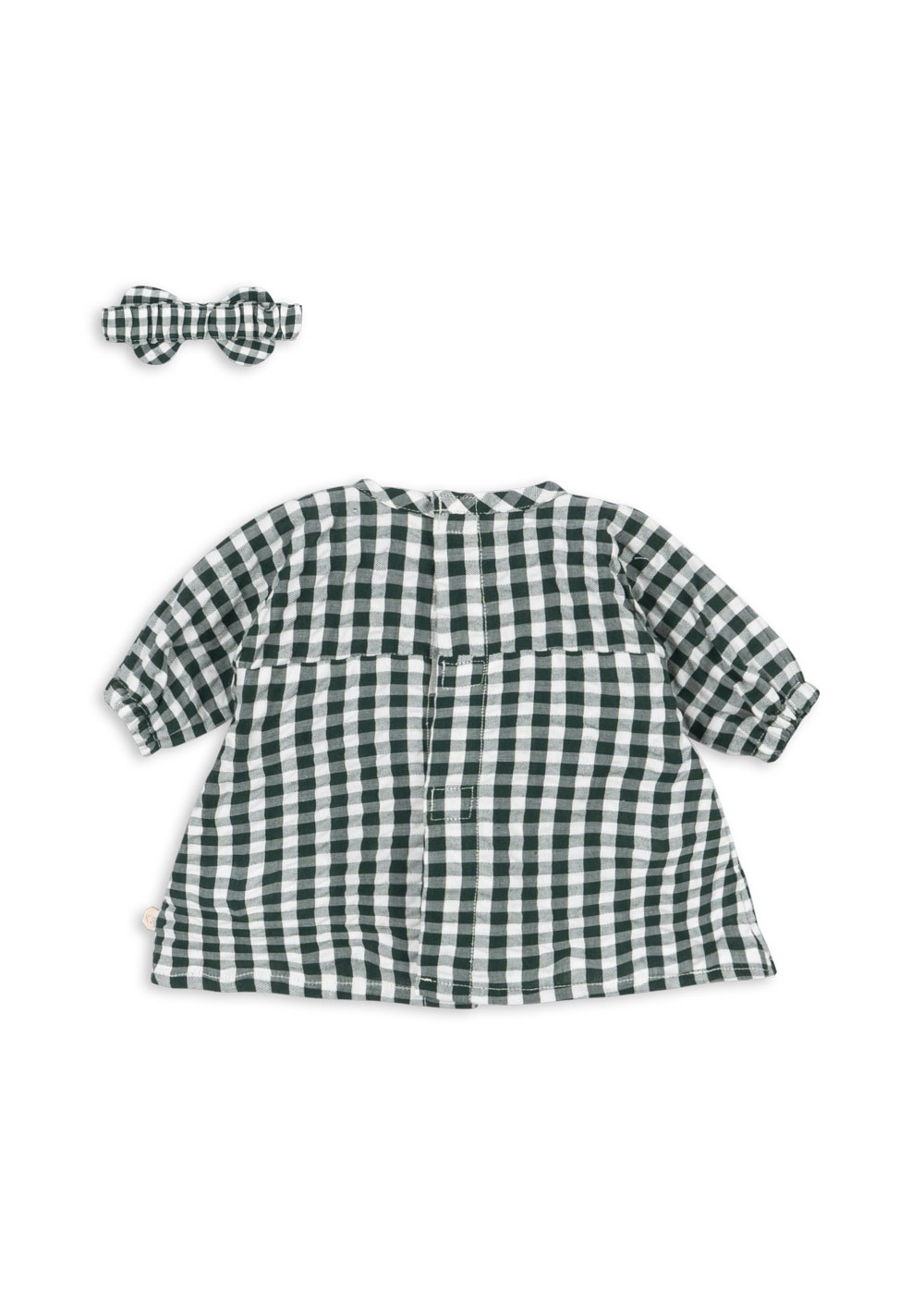 Konges Sløjd Doll Clothes Set Green Check - Image 3