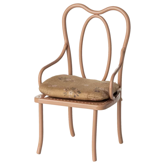 Maileg Mini Vintage Chair with Cushion Dark Powder