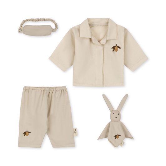 Konges Sløjd Doll Clothes Kit - Gerd Goes to Bed Seed Pearl Lemon
