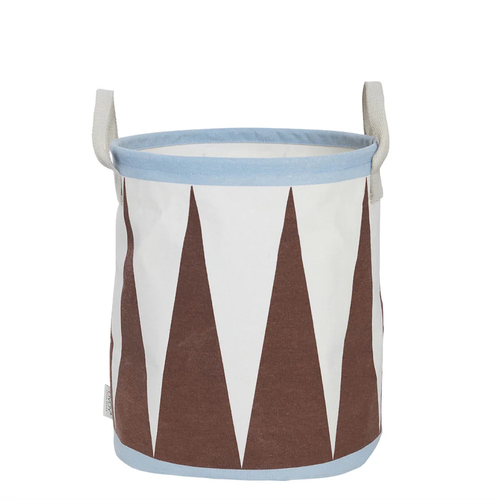 OYOY Drum Basket Blue / Brown