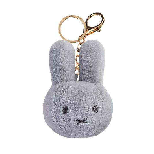 Miffy Keyring Soft Plush Miffy Grey