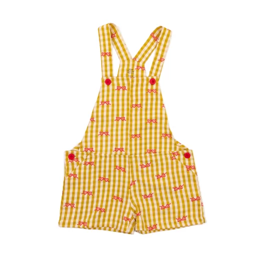 Olive + The Captain SS21 Sunny Lemon Gingham Overalls