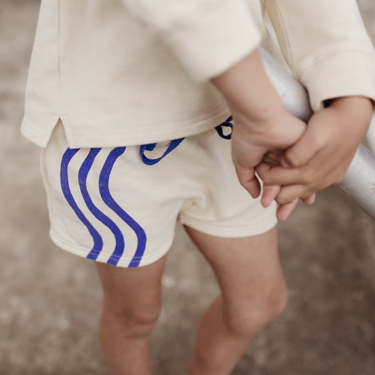 Olive + The Captain SS21 Crema Waves Terry Shorties