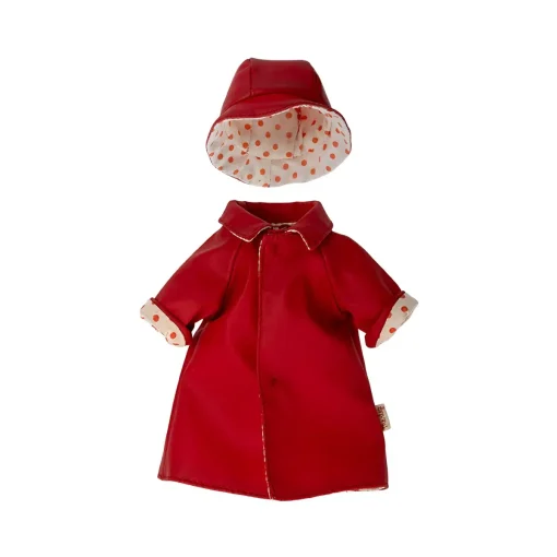 Maileg Clothes for Teddy Mum Rainwear & Hat Red
