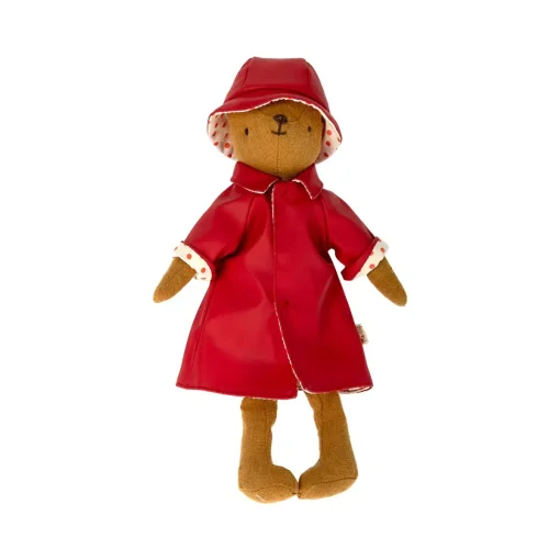 Maileg Clothes for Teddy Mum Rainwear & Hat Red - Image 4