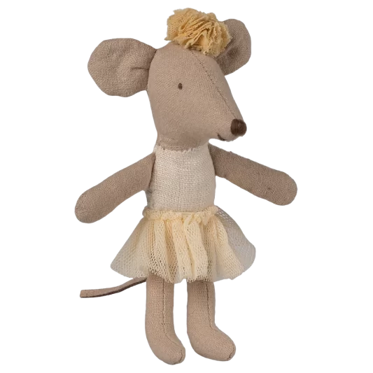 Maileg Ballerina Mouse Little Sister Off White