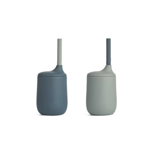 Liewood Ellis Sippy Cup 2PK Whale Blue / Dove Blue Mix