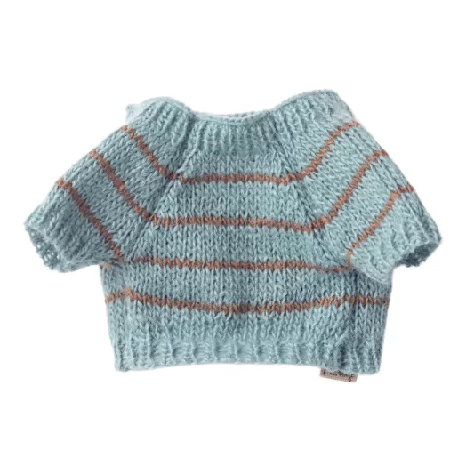 Maileg Puppy Supply Sweater Small Dusty Blue
