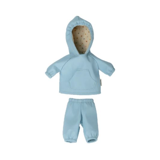 Maileg Clothes for Teddy Junior Rainwear & Hat Light Blue