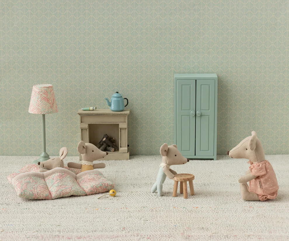 Maileg Baby Mice in Matchbox Triplets Checker - Image 4