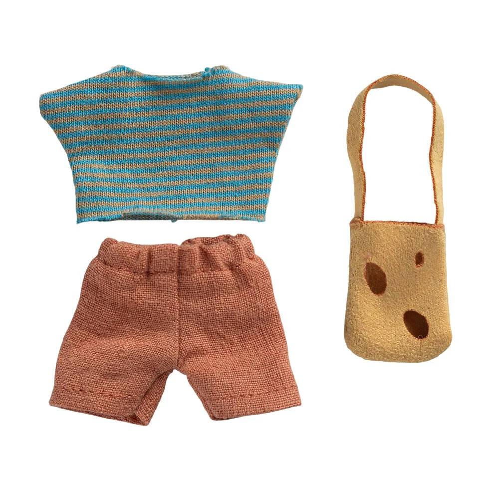 Maileg Clothes and Bag for Little Brother Mouse