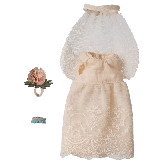 Maileg Clothes for Mum Mouse - Wedding Dress