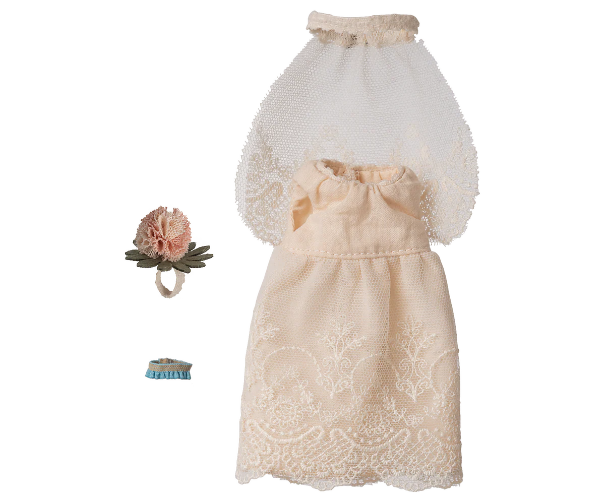 Maileg Clothes for Mum Mouse - Wedding Dress