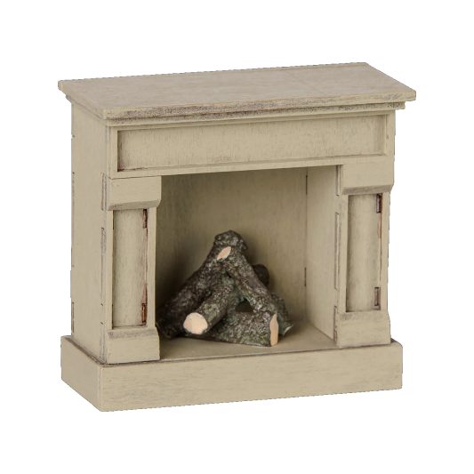 Maileg Mouse Fireplace Off White