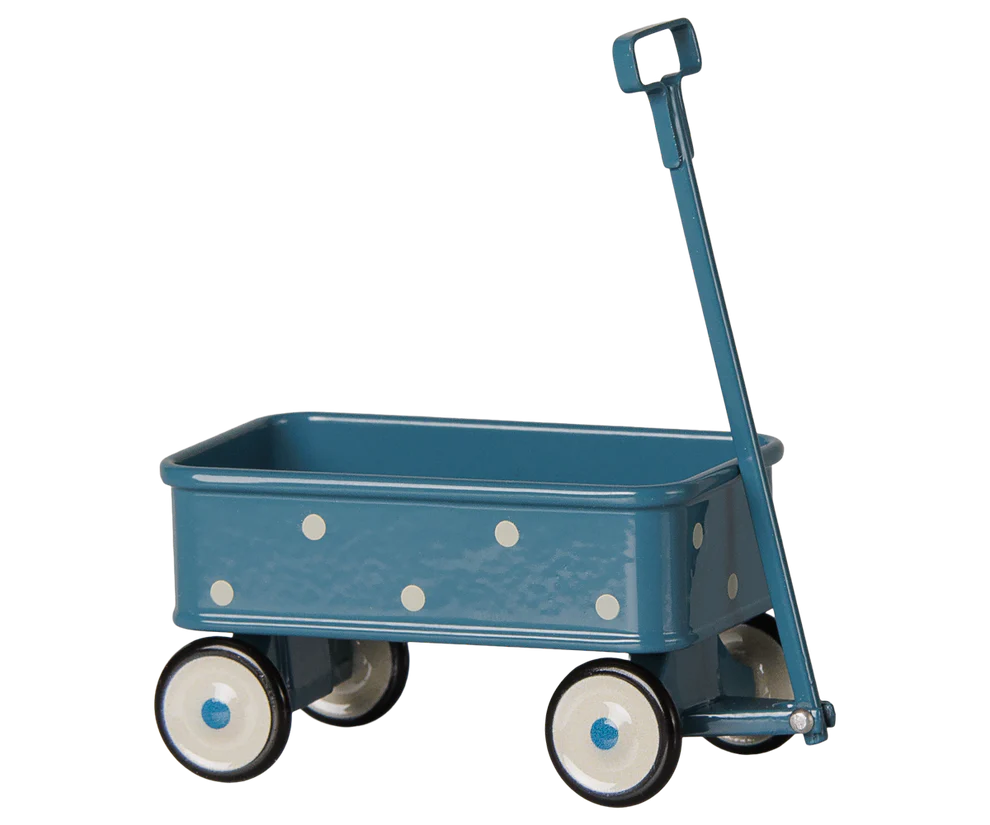 Maileg Mouse Wagon Blue - Image 3