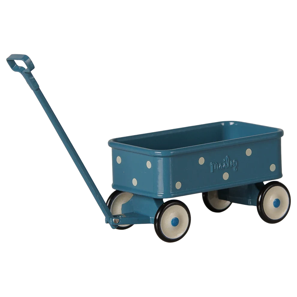 Maileg Mouse Wagon Blue - Image 2