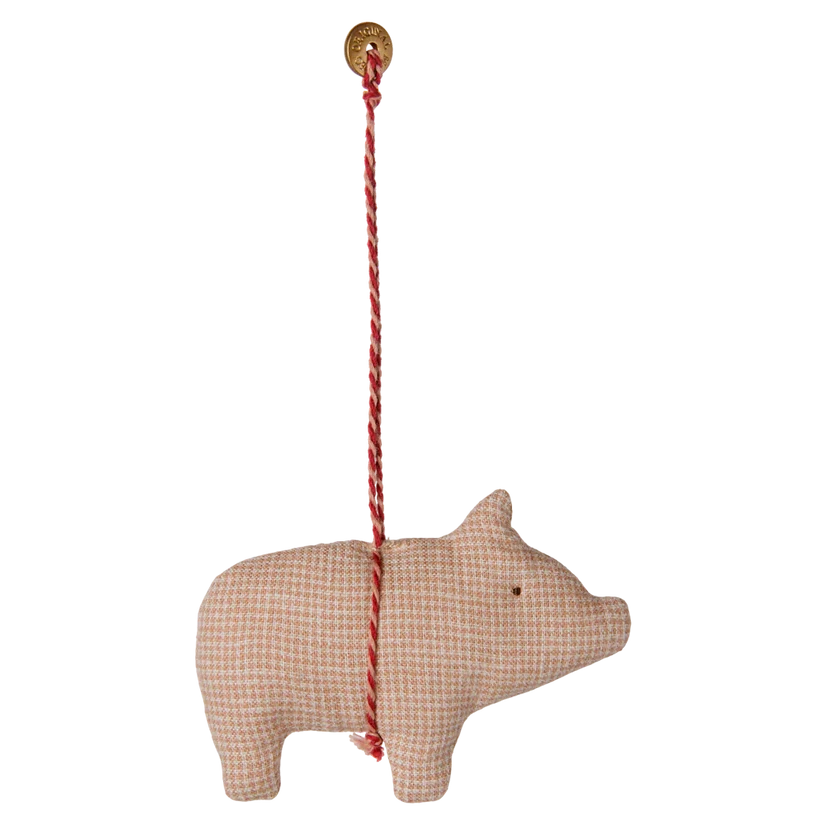 Maileg Pig Ornament Checker Powder