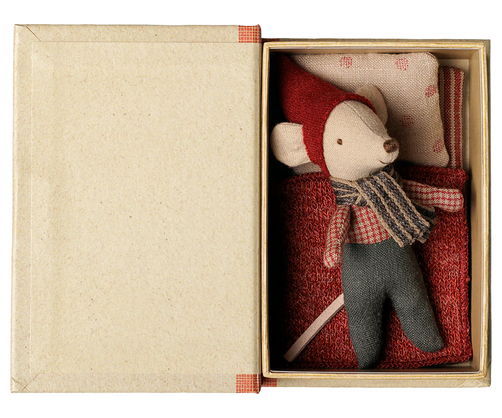 Maileg Christmas Mouse Baby in Book - Image 3
