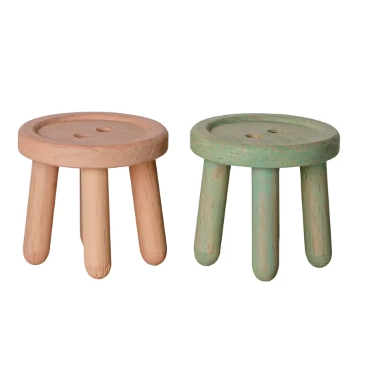 Maileg Mouse Stool Set Light Rose / Light Mint
